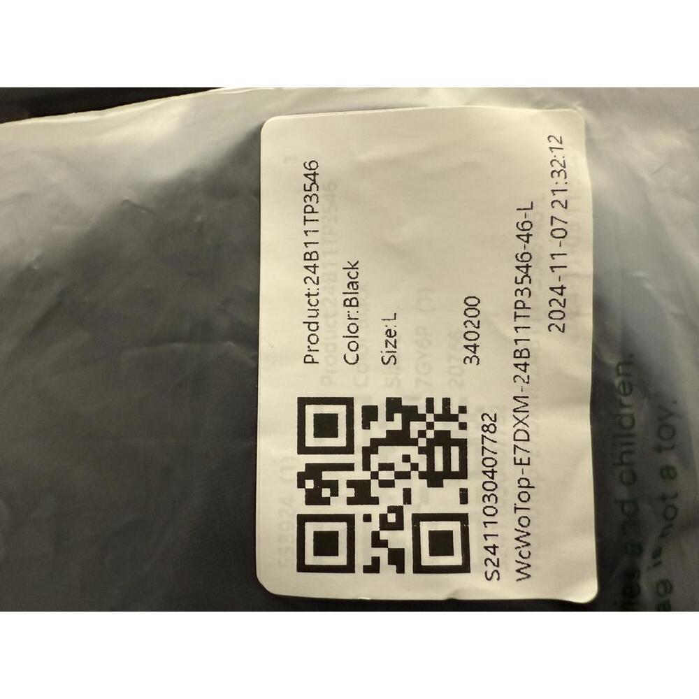 NWT Halara Boat neck long sleeve Tshirt Black L - Picture 7 of 7